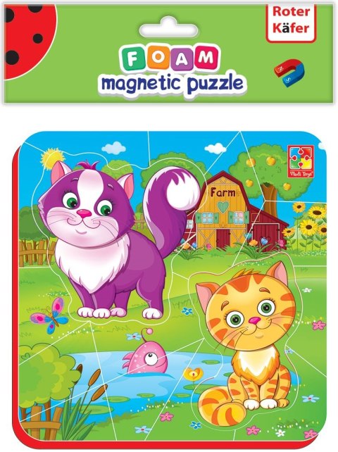 Roter Kafer Piankowe puzzle magnetyczne: Kotki na wsi