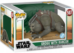 Funko POP Jumbo: Star Wars: The Book of Boba Fett - Grogu with Rancor (Super Sized 25 cm)