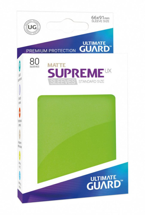 ULTIMATE GUARD Koszulki Supreme UX Sleeves Standard Size Matte Light Green (80)