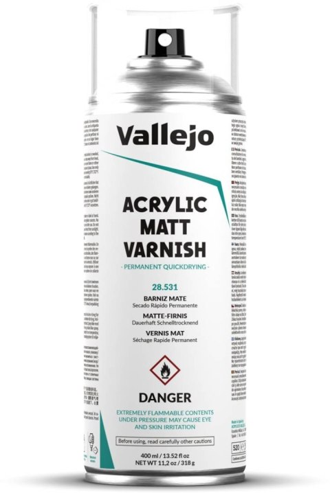 Vallejo: Acrylic Matt Varnish Spray 400ml