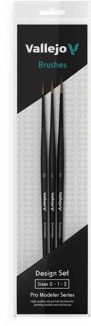 Vallejo: Design Brush Set - Natural (0, 1, 2)