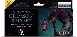 Vallejo: Fantasy-Pro - Crimson Red Set 8x17 ml