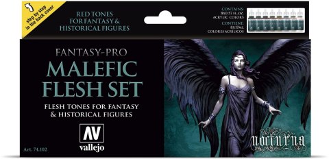 Vallejo: Fantasy-Pro - Malefic Flesh Set 8x17 ml