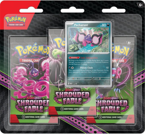 Pokemon TCG: Shrouded Fable - 3-Pack Blister [Pecharunt]