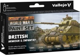 Vallejo: 70.204 - Model Color - WWII British Armour & Infantry (6 x 18 ml)